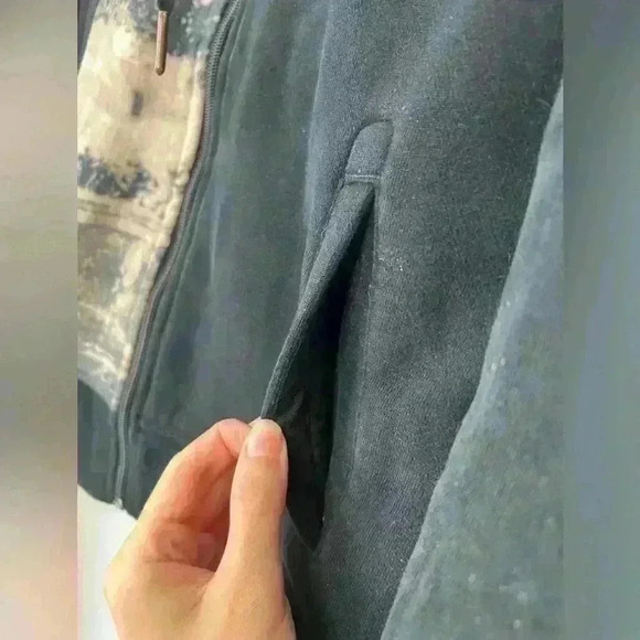 Vintage Lululemon Womens Black Abstract India Scuba Hoodie Summer Casual 10 - Picture 14 of 15